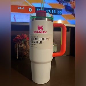 Stanley 30oz Tumbler White Neon In Hand/Fast Ship